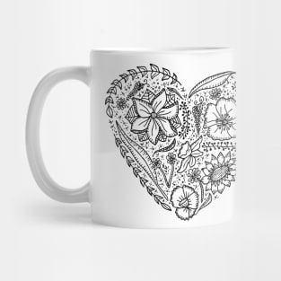 Flower heart Mug